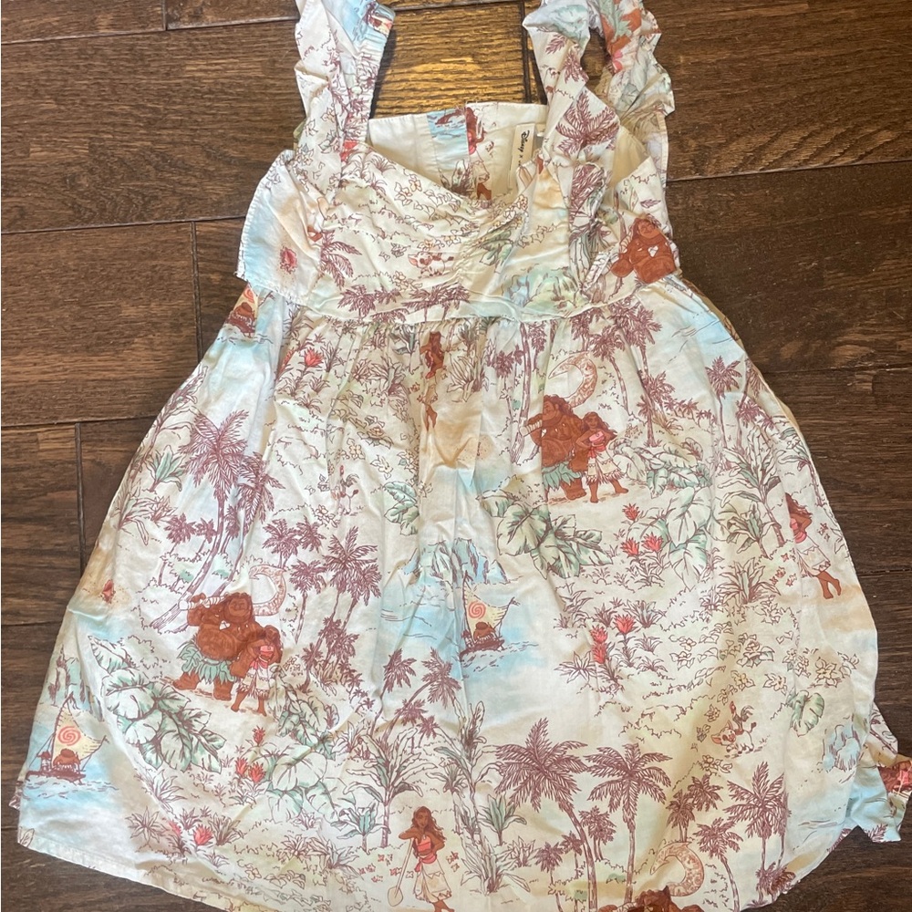 Janie and Jack Tropical Print Dress - Multicolor Disney Moana